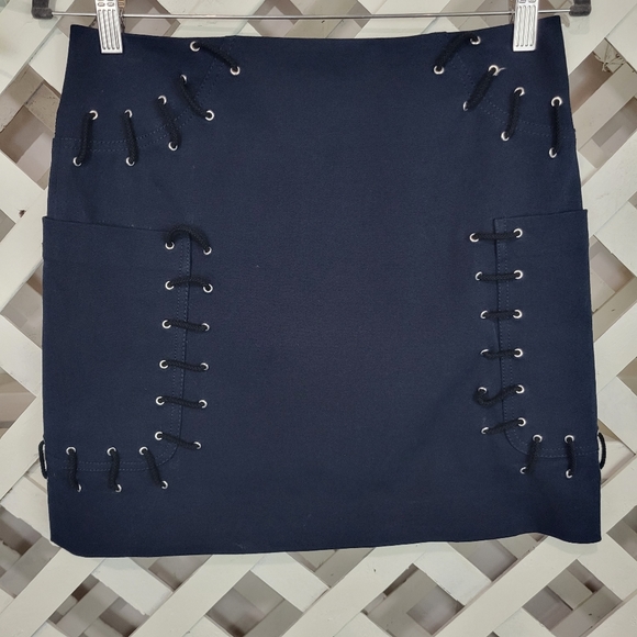 Derek Lam 10 Crosby Lace Up Moto Mini Skirt Size 4